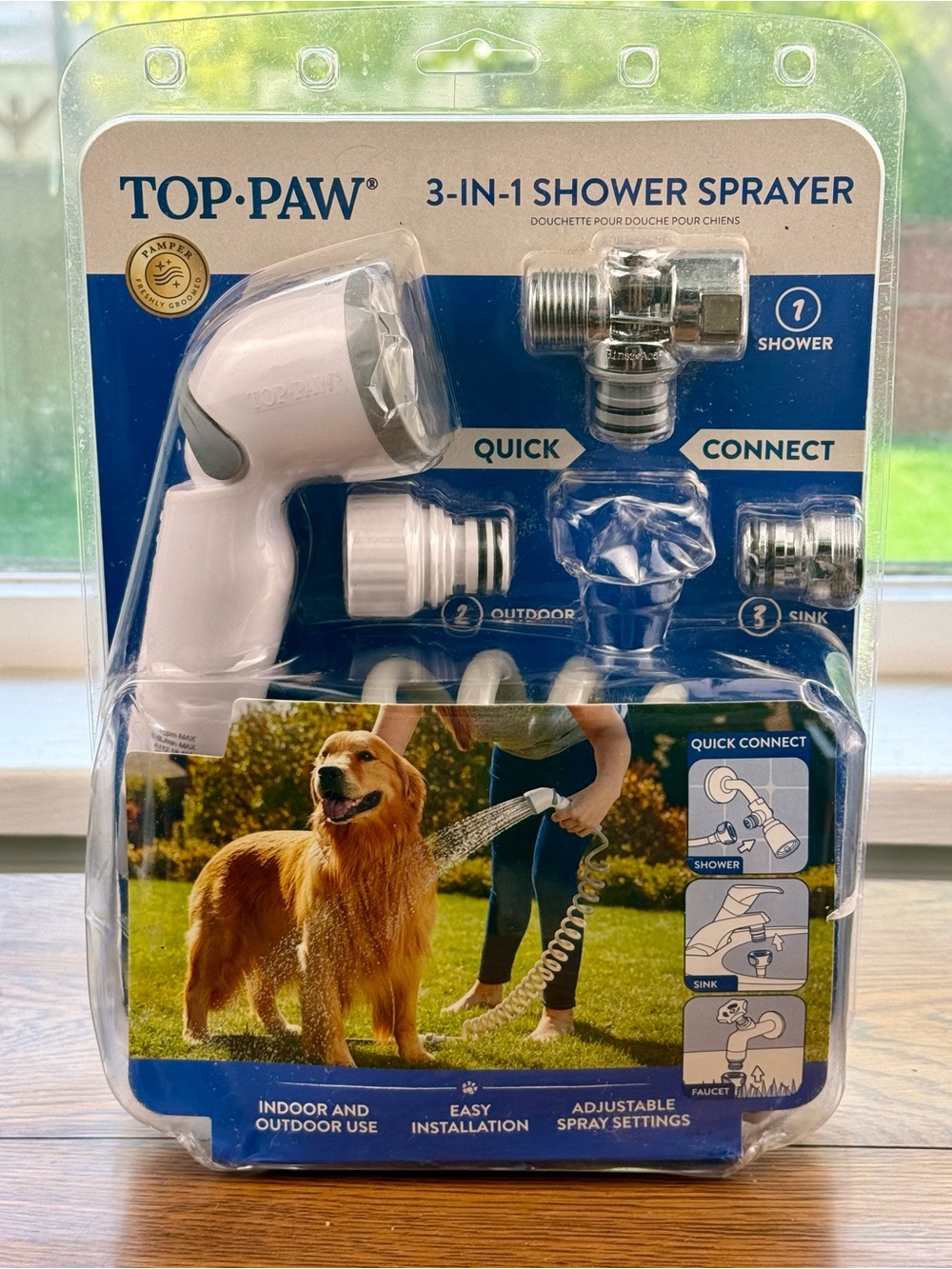 Top Paw 3-in-1 Dog Shower Sprayer Attachment Kit